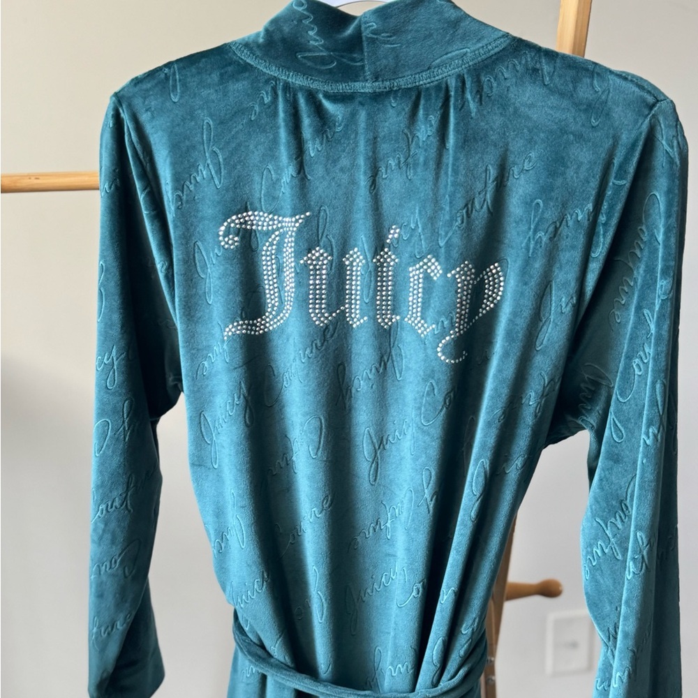 Juicy Couture Teal Velour Lounge Robe